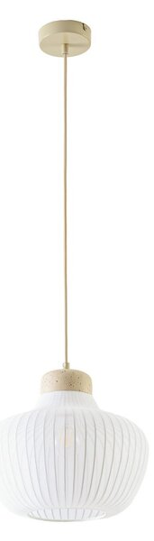 Lampa Wisząca Lucande, Eloise, ściemnialny, biały, salon, tkanina | tekstylia, skandynawski