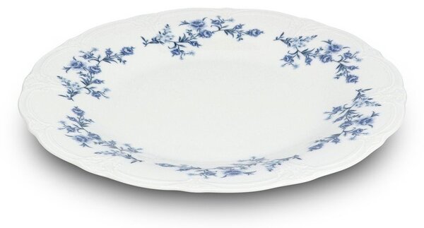 Biały/niebieski porcelanowy talerz do serwowania ø 32 cm Retro – BonBistro