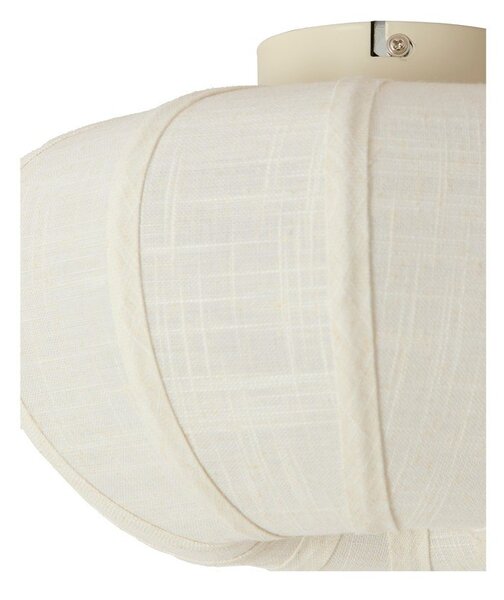 Kremowa lampa sufitowa z tekstylnym kloszem ø 30 cm Zosia – Light & Living