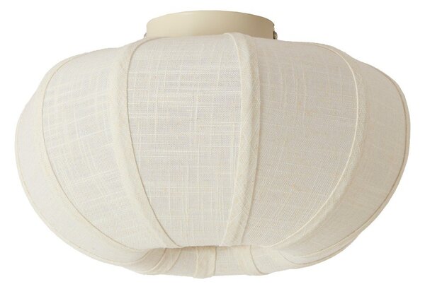 Kremowa lampa sufitowa z tekstylnym kloszem ø 30 cm Zosia – Light & Living