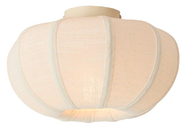 Kremowa lampa sufitowa z tekstylnym kloszem ø 30 cm Zosia – Light & Living