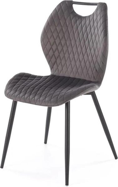 Krzesło tapicerowane K569 VELVET szare
