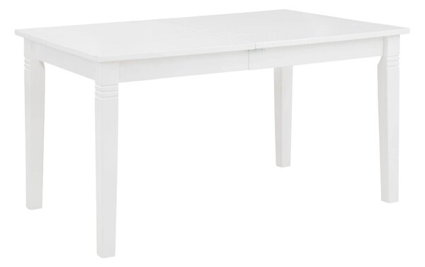 Sosnowy rozkładany stół, biały, 160 cm