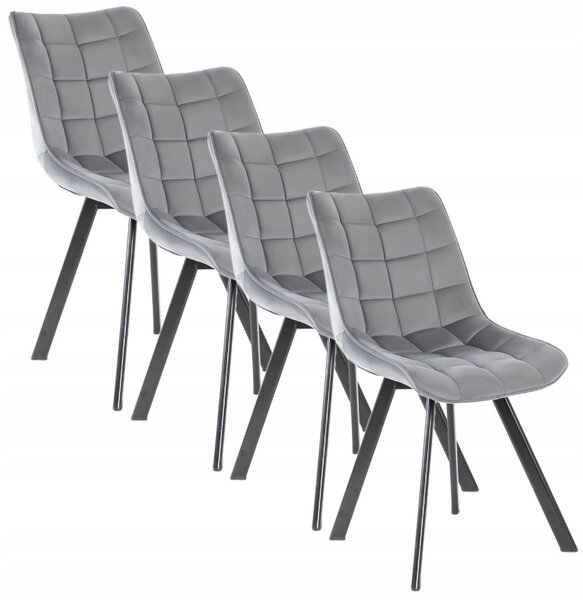 4 krzesła tapicerowane k332 szare