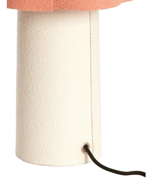 Łososiowa/kremowa lampa stołowa z tekstylnym kloszem (wysokość 50 cm) Musaby – Light & Living