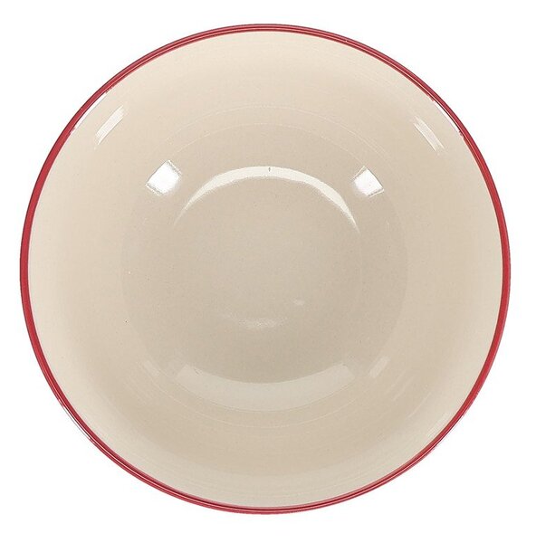 Bordowa/w kolorze kości słoniowej porcelanowa miska Cyril – S|P Collection