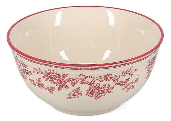 Bordowa/w kolorze kości słoniowej porcelanowa miska Cyril – S|P Collection