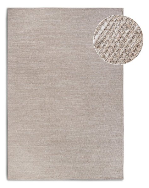Beżowy dywan z mieszanki wełny tkany ręcznie 80x150 cm Pradesh Linen White – Elle Decoration