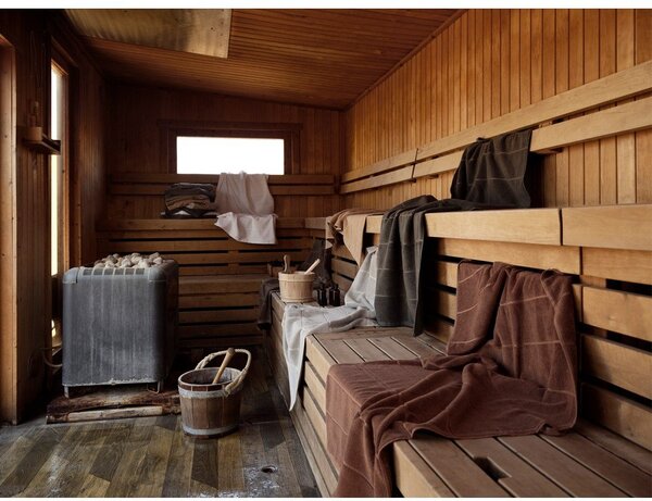 Biały bawełniany ręcznik kąpielowy frotte 70x140 cm Sauna – Zone