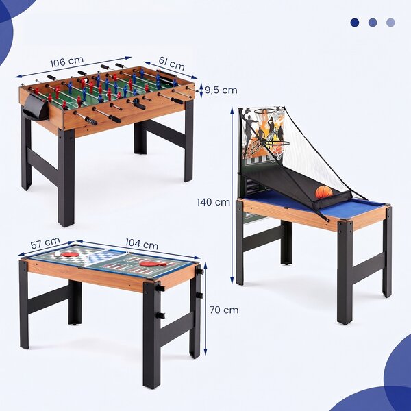 Wielofunkcyjny stół do gier – piłkarzyki, bilard, hokej, tenis stołowy