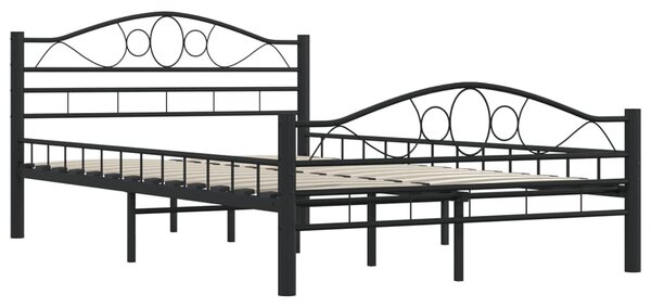 Czarne metalowe łóżko pojedyncze 120x200 cm - Frelox