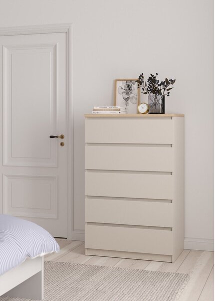 Kremowa komoda 77x121x50 cm Naia – Tvilum
