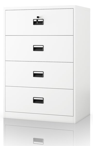 Szafa kartotekowa metalowa biała: SARA XL V4, 900 x 1320 x 600 mm