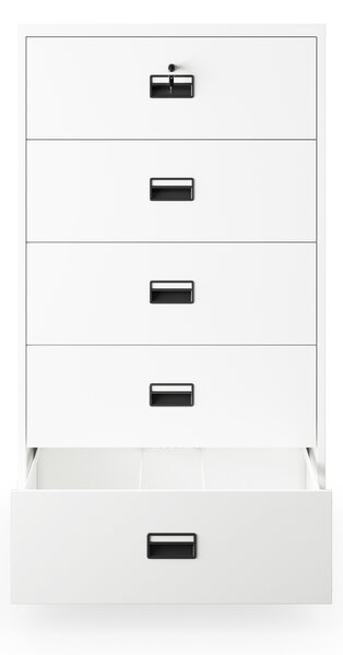 Szafa kartotekowa metalowa biała: SARA XL V5, 900 x 1620 x 600 mm