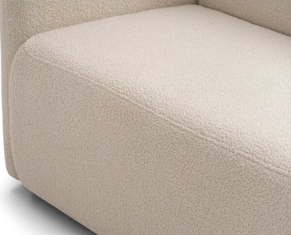 Sofa rozkładana Nido trzyosobowa 140 cm z pojemnikiem - jasny beżowy boucle Quelle 03