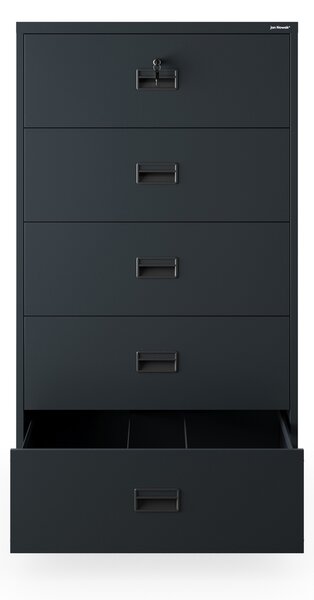 Szafa kartotekowa metalowa antracytowa: SARA XL V5, 900 x 1620 x 600 mm