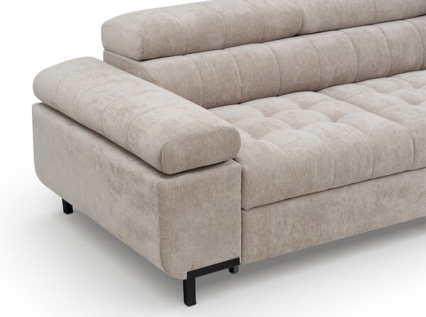 Sofa trzyosobowa Tyrion z funkcją spania - beżowy szenil Vibe 08