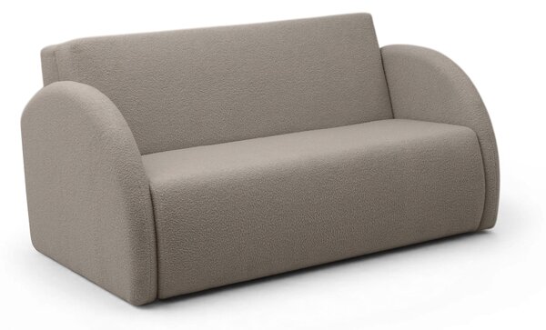 Sofa rozkładana Nubi trzyosobowa 140 cm z pojemnikiem - beżowa boucle Quelle 16