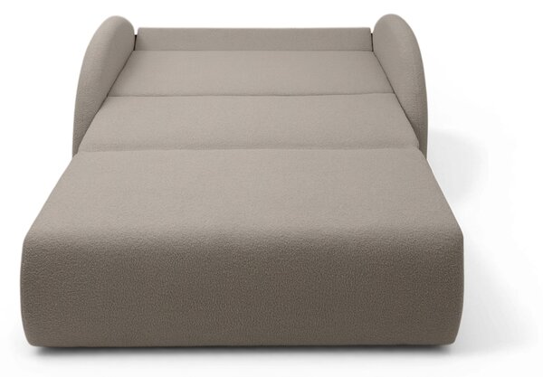 Sofa rozkładana Nubi trzyosobowa 140 cm z pojemnikiem - beżowa boucle Quelle 16