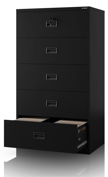 Szafa kartotekowa metalowa czarna: SARA XL V5, 900 x 1620 x 600 mm