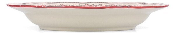 Bordowy/w kolorze kości słoniowej głęboki porcelanowy talerz ø 23 cm Cyril – S|P Collection