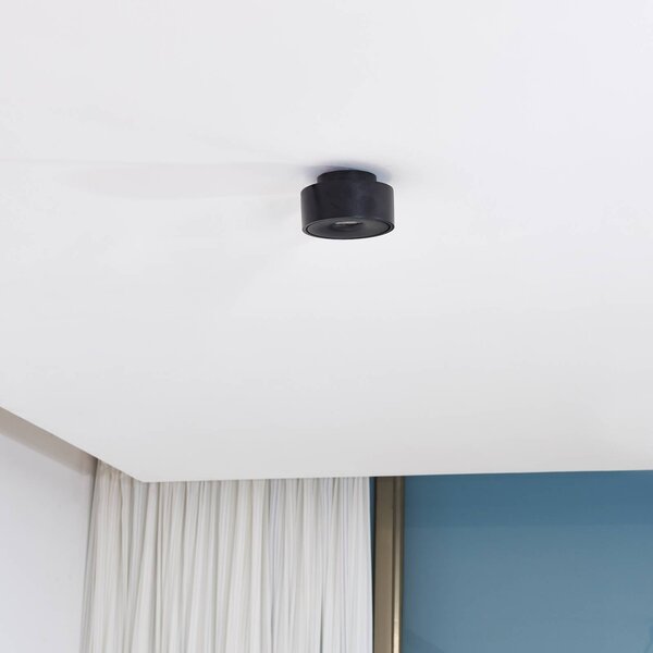 Obrotowa lampa sufitowa LED Arcchio Rotari, czarna Rotari Arcchio, możliwość ściemniania, czarny, salon / jadalnia, aluminium, nowoczesny