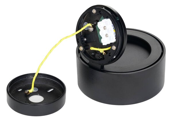 Obrotowa lampa sufitowa LED Arcchio Rotari, czarna Rotari Arcchio, możliwość ściemniania, czarny, salon / jadalnia, aluminium, nowoczesny
