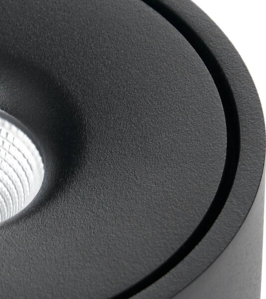 Obrotowa lampa sufitowa LED Arcchio Rotari, czarna Rotari Arcchio, możliwość ściemniania, czarny, salon / jadalnia, aluminium, nowoczesny