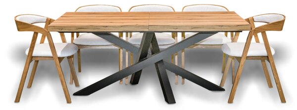 Stół XENO Rozkładany 160/90 + 2×40 + 6 Krzeseł X1