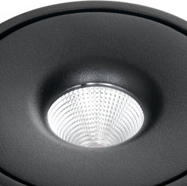 Obrotowa lampa sufitowa LED Arcchio Rotari, czarna Rotari Arcchio, możliwość ściemniania, czarny, salon / jadalnia, aluminium, nowoczesny