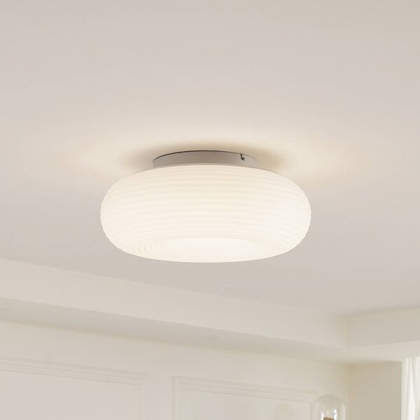 Inteligentna lampa sufitowa Bolti Lucande, możliwość ściemniania, biały / opal, salon / jadalnia, tworzywo sztuczne, nowoczesny
