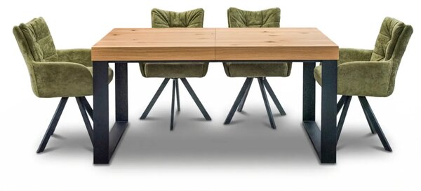 Stół rozkładany 160/90 + 40 cm SJ51 Loft + 4 krzesła Ivona
