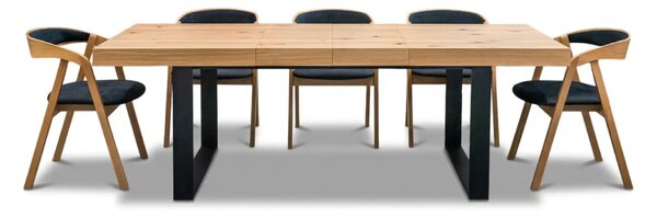 Stół rozkładany 160/90 + 40 cm SJ51 loft + 4 krzesła X1