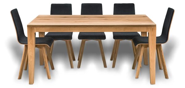 Stół OSKAR nierozkładany 160×90 cm + 6 Krzeseł LUKA