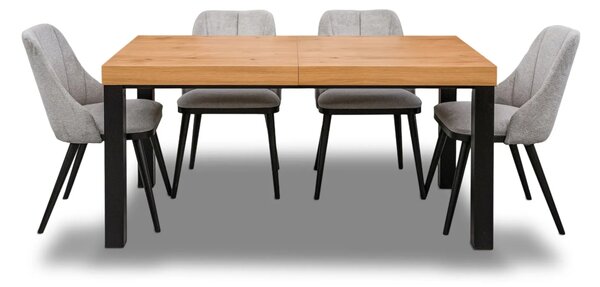 Stół Kuba Rozkładany 160×90 + 2×40 cm + 6 krzeseł Tokyo
