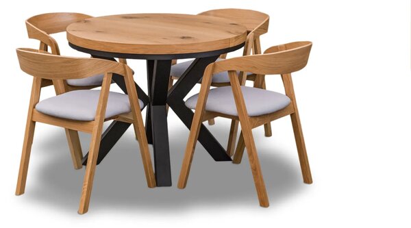 Stół loft x fi 100 + 2×50 + 4 Krzesła X1
