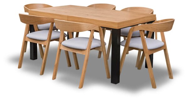 Stół Kuba 160/90 + 2 wkładki po 40 cm + 4x krzesła X1