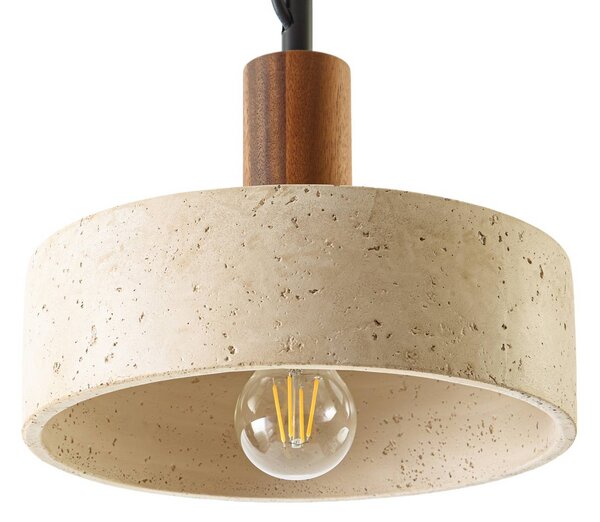 Lampa wisząca Carlotta Lucande, możliwość ściemniania, kremowy / amber, salon / jadalnia, beton, nowoczesny
