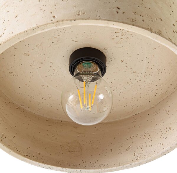 Lampa wisząca Carlotta Lucande, możliwość ściemniania, kremowy / amber, salon / jadalnia, beton, nowoczesny