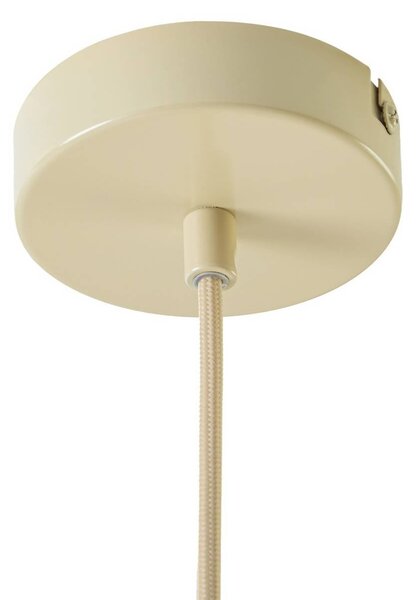 Lampa wisząca Eloise Lucande, możliwość ściemniania, biały / opal, salon / jadalnia, tkanina / materiał / jedwab, skandynawski