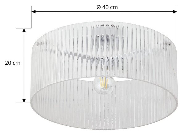 Lampa sufitowa Meritt Lucande, możliwość ściemniania, przezroczysty / transparentny, salon / jadalnia, szkło, nowoczesny