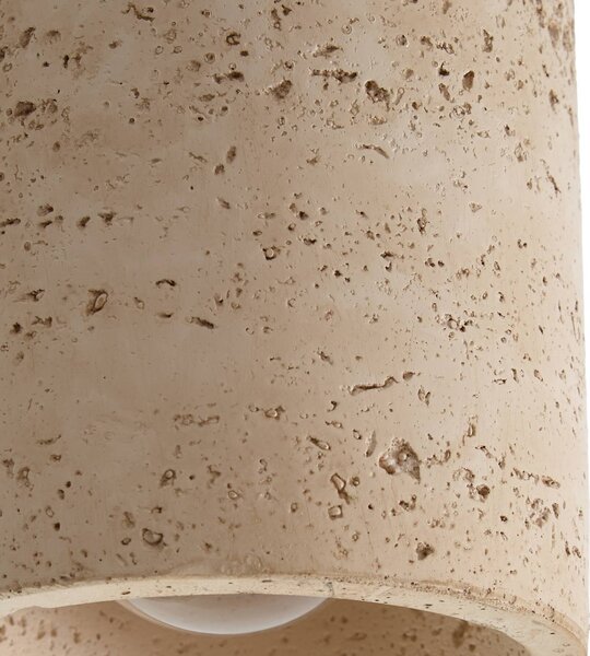 Lampa sufitowa Lucande Carlotta, średnica 12 cm, beżowa, beton, E27 Carlotta Lucande, możliwość ściemniania, kremowy / amber, salon / jadalnia, beton, nowoczesny