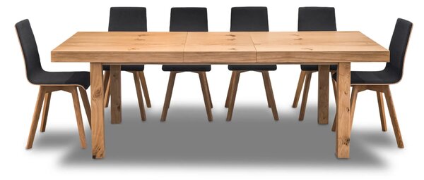 Stół Wasyl Loft 200/100 + 2 x 50 cm + 6 Krzeseł LUKA