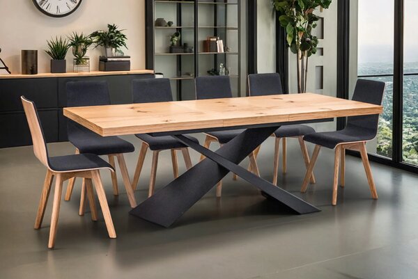 Stół Loft Top 160/90 + 2 x 40 cm + 6 Krzeseł Luka