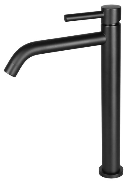 Bateria umywalkowa, wysoka, 30,6 cm, matowa czerń, bateria jednouchwytowa do kuchni i łazienki