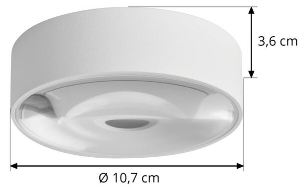LOOM DESIGN Lampa sufitowa Sif, możliwość ściemniania, biały / opal, łazienka, aluminium, nowoczesny