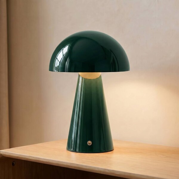 Lampa stołowa LED Nevijo Lindby, możliwość ściemniania, zielony, salon / jadalnia, metal, nowoczesny