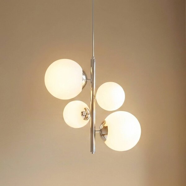 Lampa wisząca Dione ALDEX, możliwość ściemniania, chromowy / srebrny, salon / jadalnia, szkło, nowoczesny