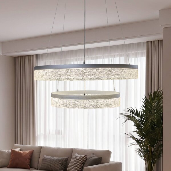 Lampa wisząca Gala Milagro Lighting, chromowy / srebrny, salon / jadalnia, metal, nowoczesny