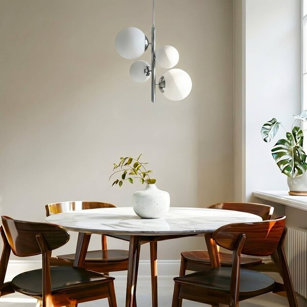 Lampa wisząca Dione ALDEX, możliwość ściemniania, chromowy / srebrny, salon / jadalnia, szkło, nowoczesny
